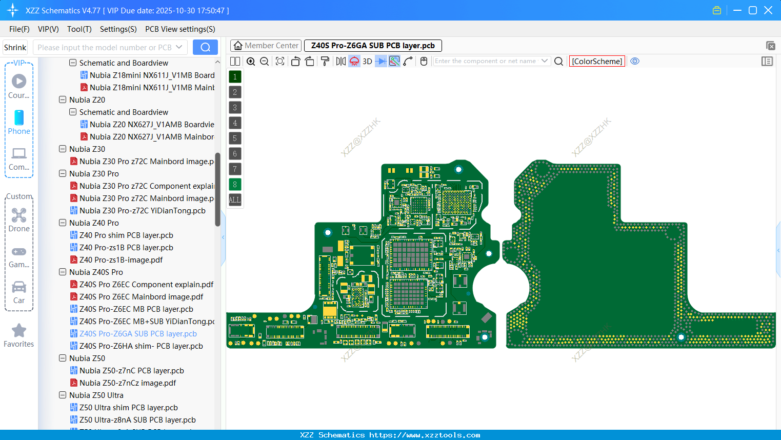 Nubia Z40S Pro-Z6GA SUB PCB Layer